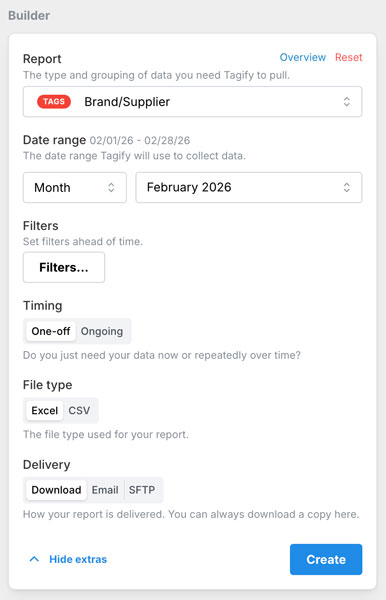 Advanced report options