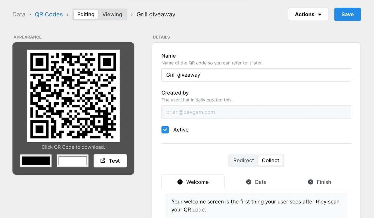 Editing QR code