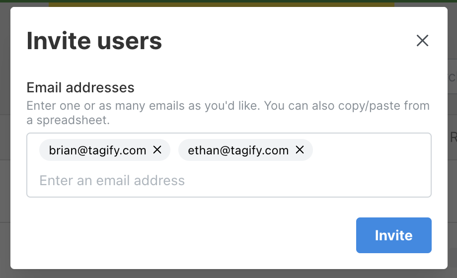 User invite