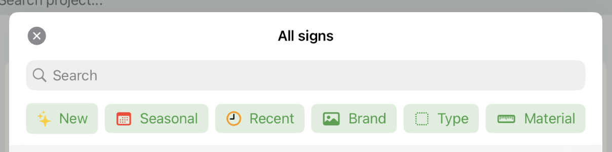 Sign library