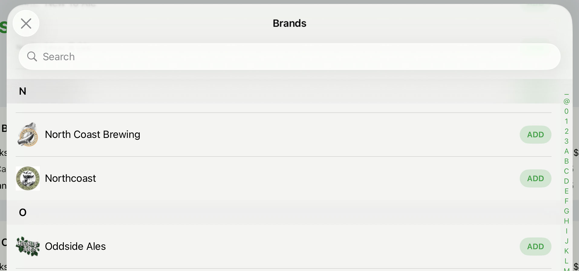 Brands list