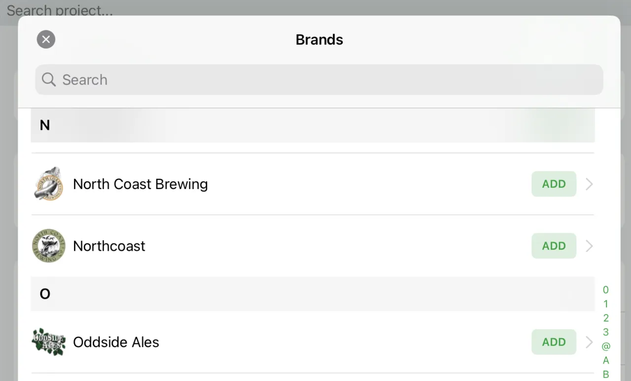 Brands list