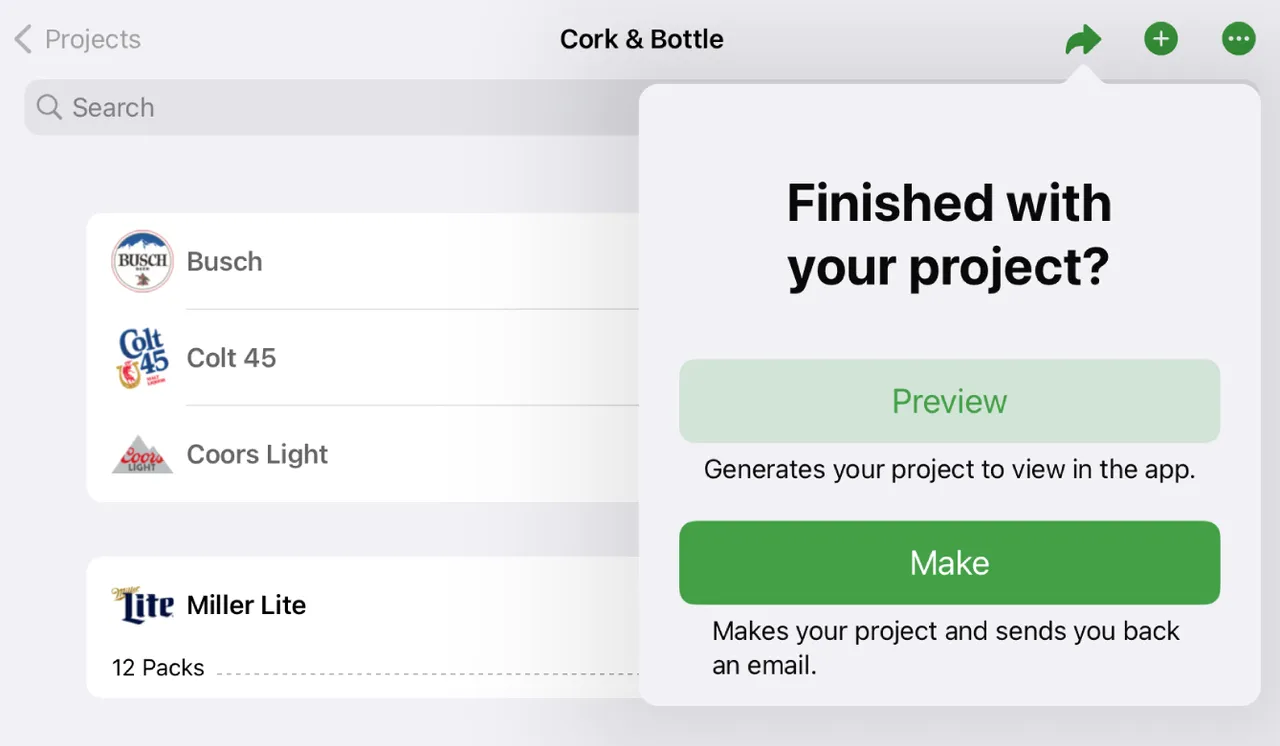 Finishing a project