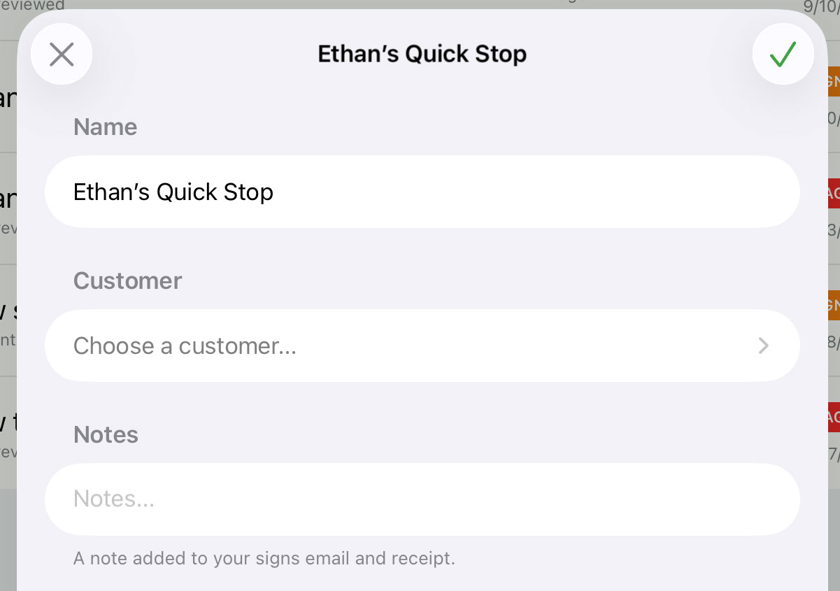 Sign project settings