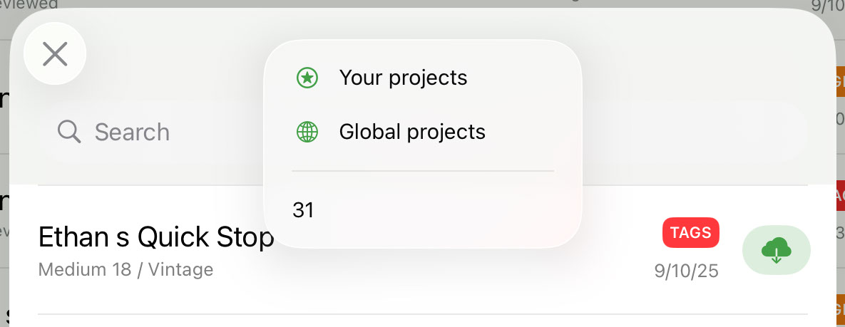 Import project types